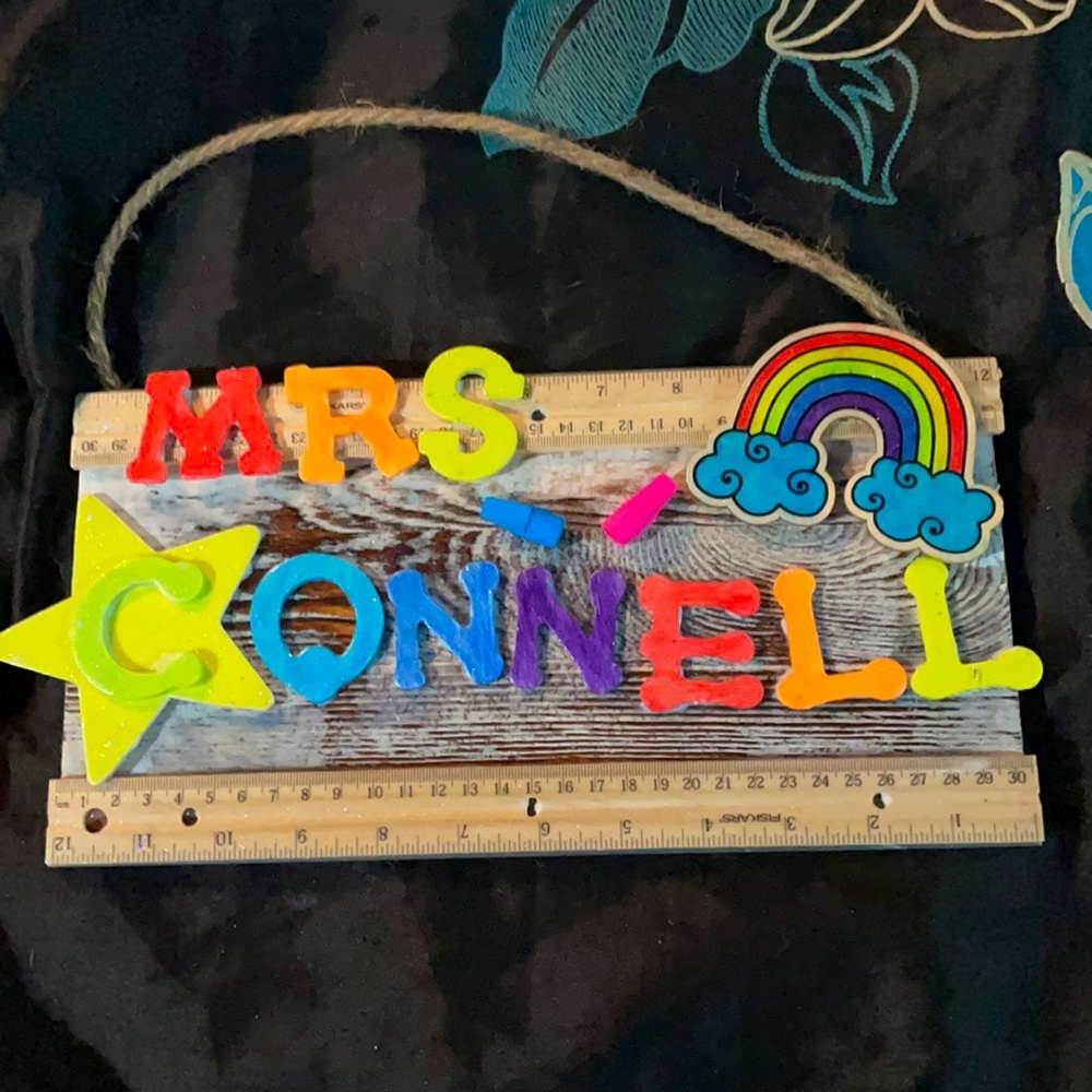 Teacher name sign